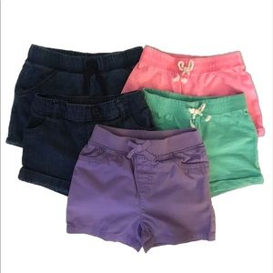 Lot of 5 - 2T / 24M Girl Summer Shorts